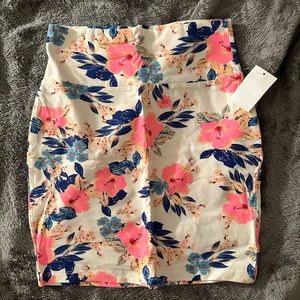 White / Pink / Blue Bodycon Skirt